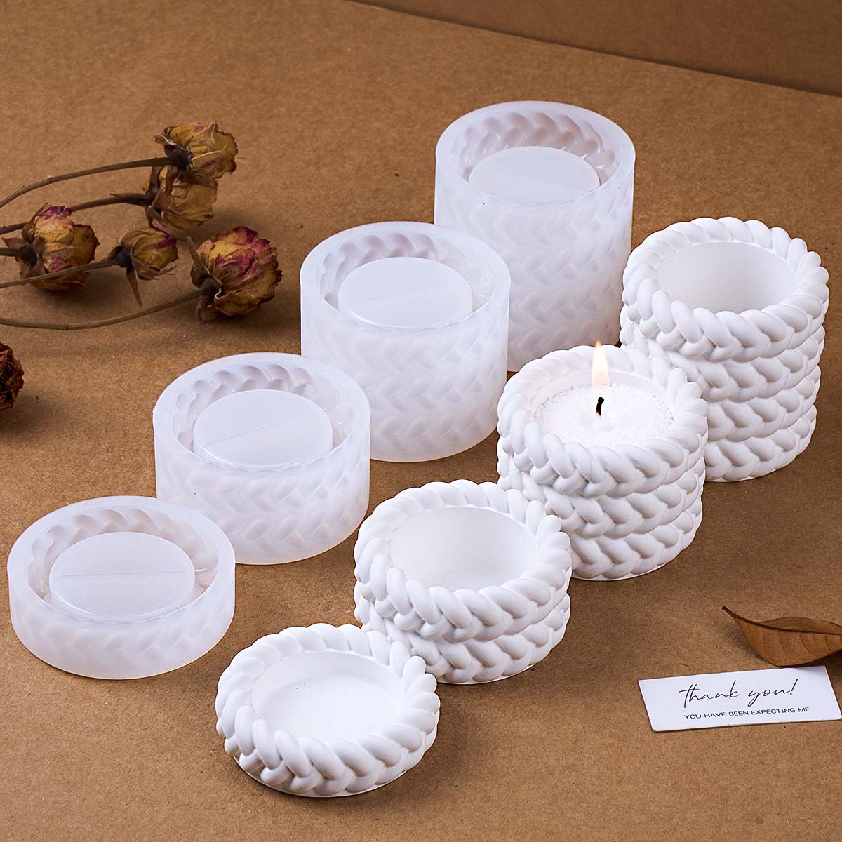 Candle Making Jug - 1/2/3/4 pisos corda de cânhamo vela