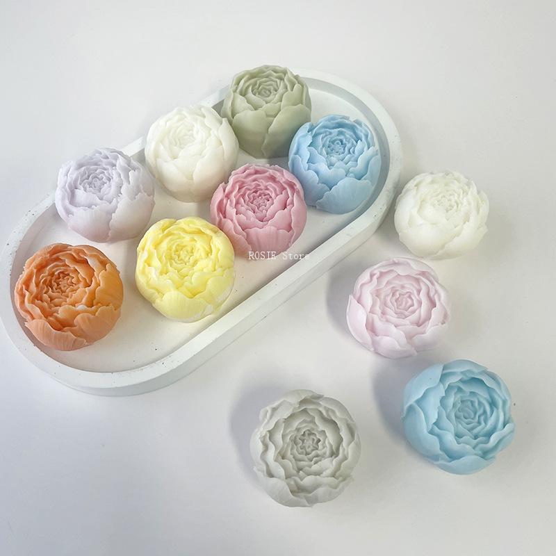 Candle Making Supplies Wholesale - 3D Peony Flower Silicone Mold, Aromaterapia