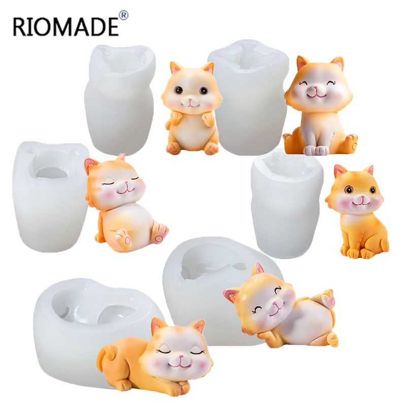 Candle Making Supplies Wholesale - Moldes de Silicone de Gato, 6