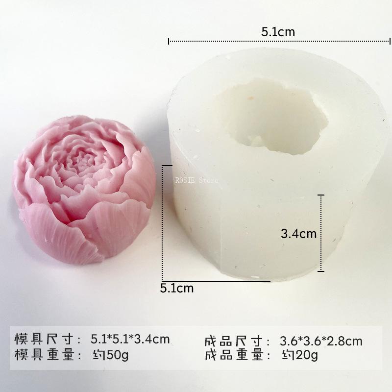 3D Peony Flower Silicone Mold, - Candle Making Supplies Wholesale avaliação e preço