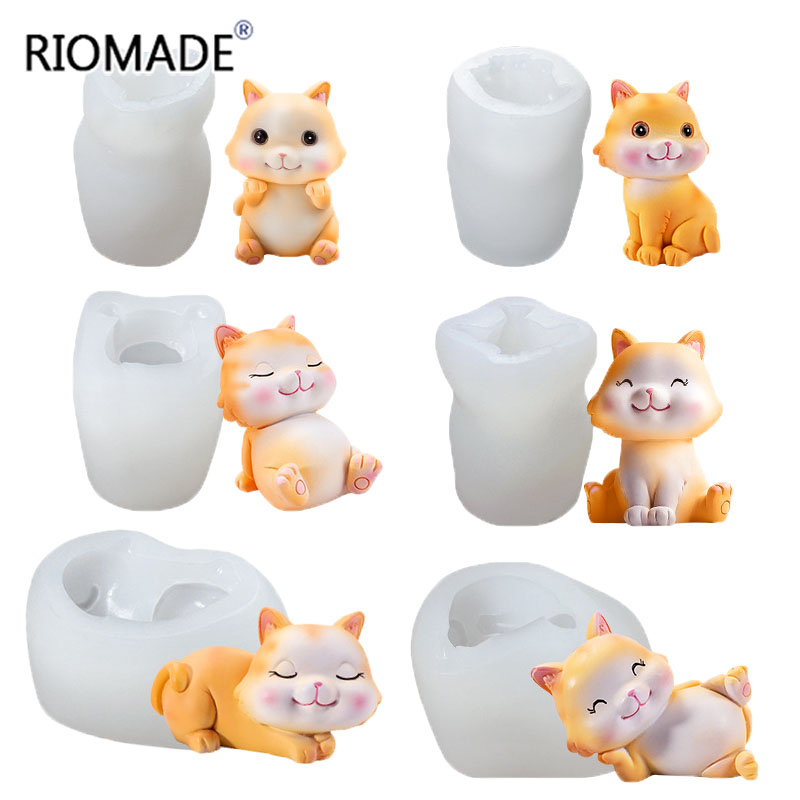 Moldes de Silicone de Gato, 6  - Candle Making Supplies Wholesale avaliação e preço