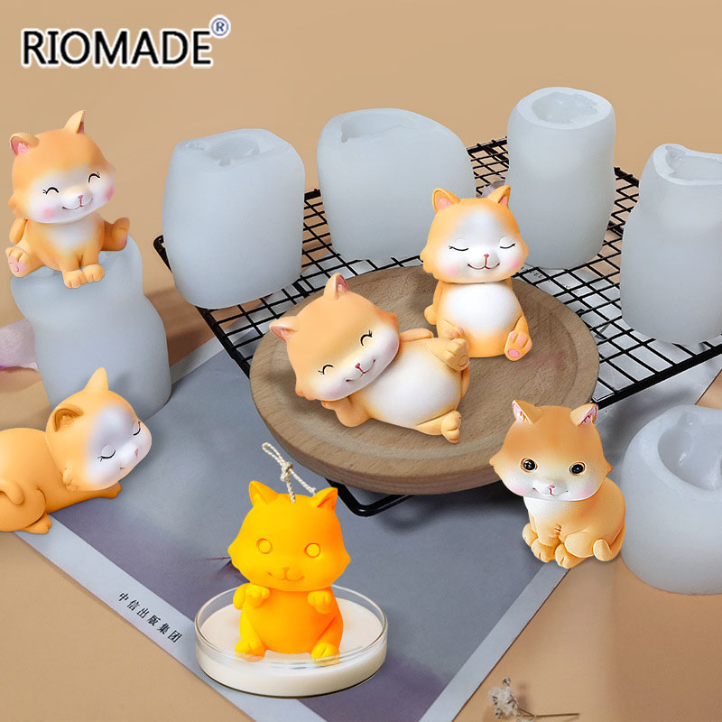 Moldes de Silicone de Gato, 6  - Candle Making Supplies Wholesale avaliação e preço